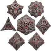 Tech Design Metal Dice Set – Premium Zinc Alloy Polyhedral DND RPG Dice