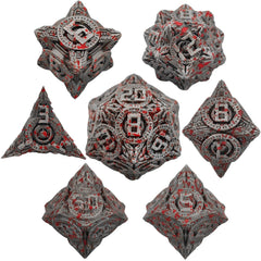Tech Design Metal Dice Set – Premium Zinc Alloy Polyhedral DND RPG Dice