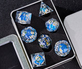 Resin Liquid Sand Plant Dice Set – Starry Sky Polyhedral D&D RPG Dice