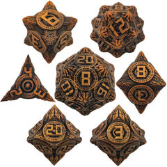 Tech Design Metal Dice Set – Premium Zinc Alloy Polyhedral DND RPG Dice