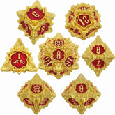 Lotus Metal Dice Set – Premium Zinc Alloy Polyhedral RPG Dice