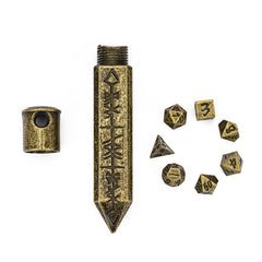 Mini Metal Dice Necklace – COC, DND, Dragon & Dungeon, Baldur’s Gate RPG Pendant