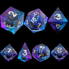 Dragon Eye Resin Dice – Movable Eye D20 Dice for COC, DND, Baldur’s Gate 3 TRPG