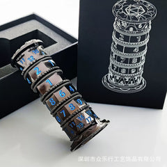 Metal Tower Dice Set – 7-in-1 DND, COC, Dragon & Dungeon D20 Polyhedral Dice