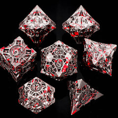Bloodstain Solid Metal DND Dice Sharp Edges for TRPG