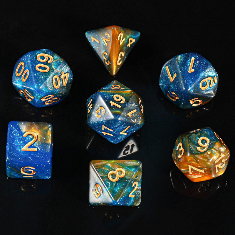 Starry Sky Polyhedral Dice Set – Acrylic DND RPG Dice