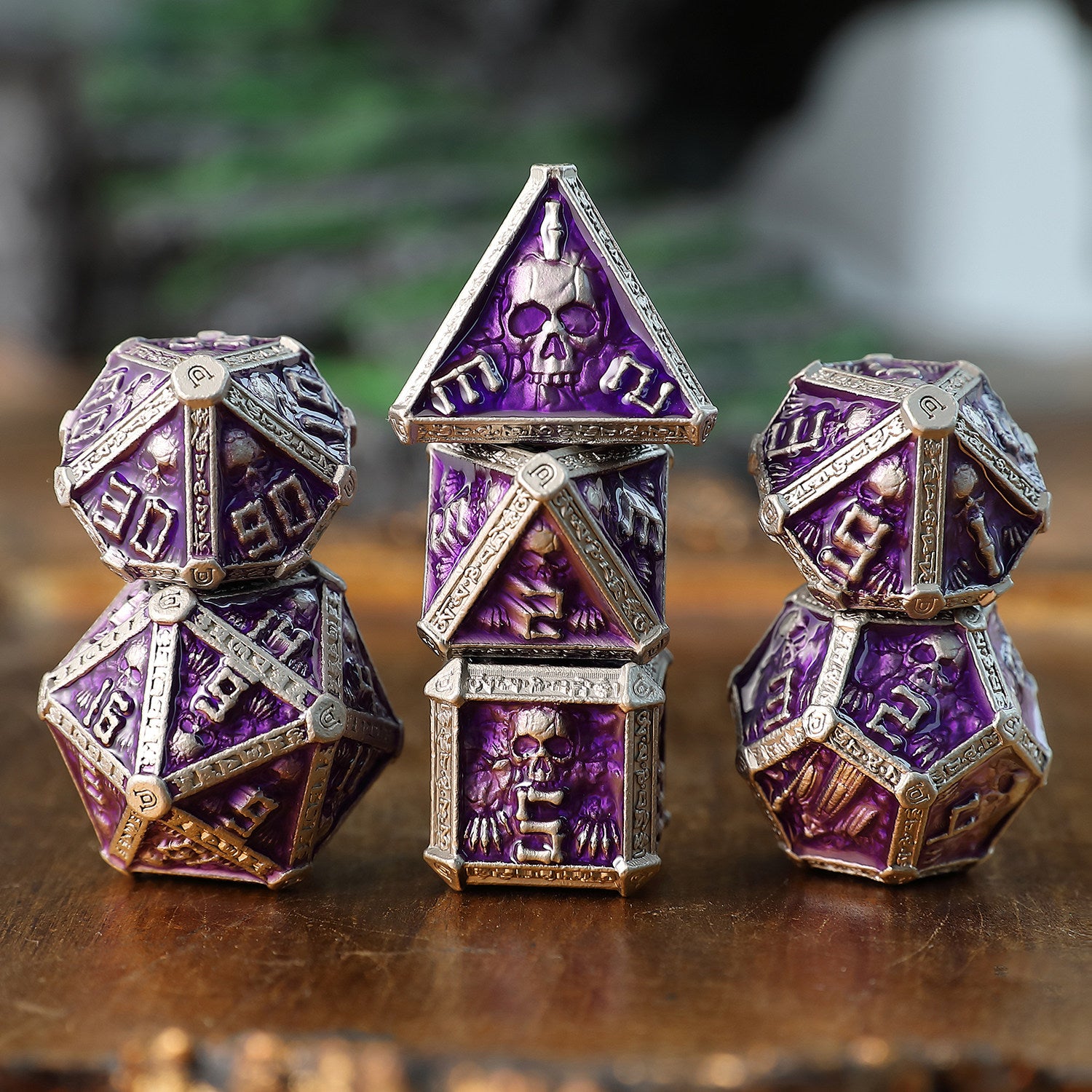 Wizard-Themed Solid Metal DND Dice – COC D20 TRPG Tabletop RPG Dice