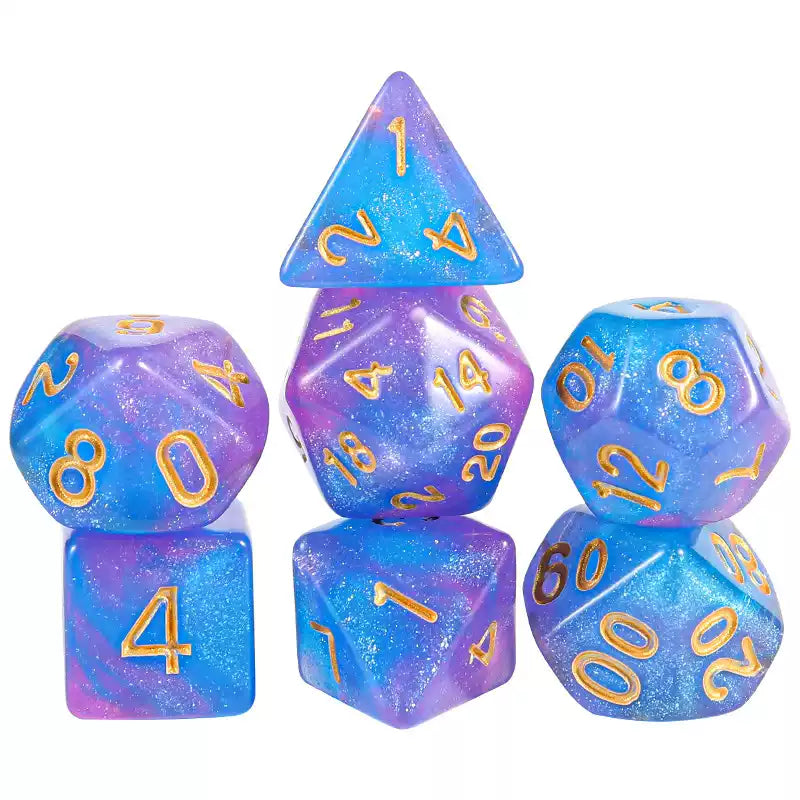 Starry Sky Polyhedral Dice Set – Acrylic DND RPG Dice