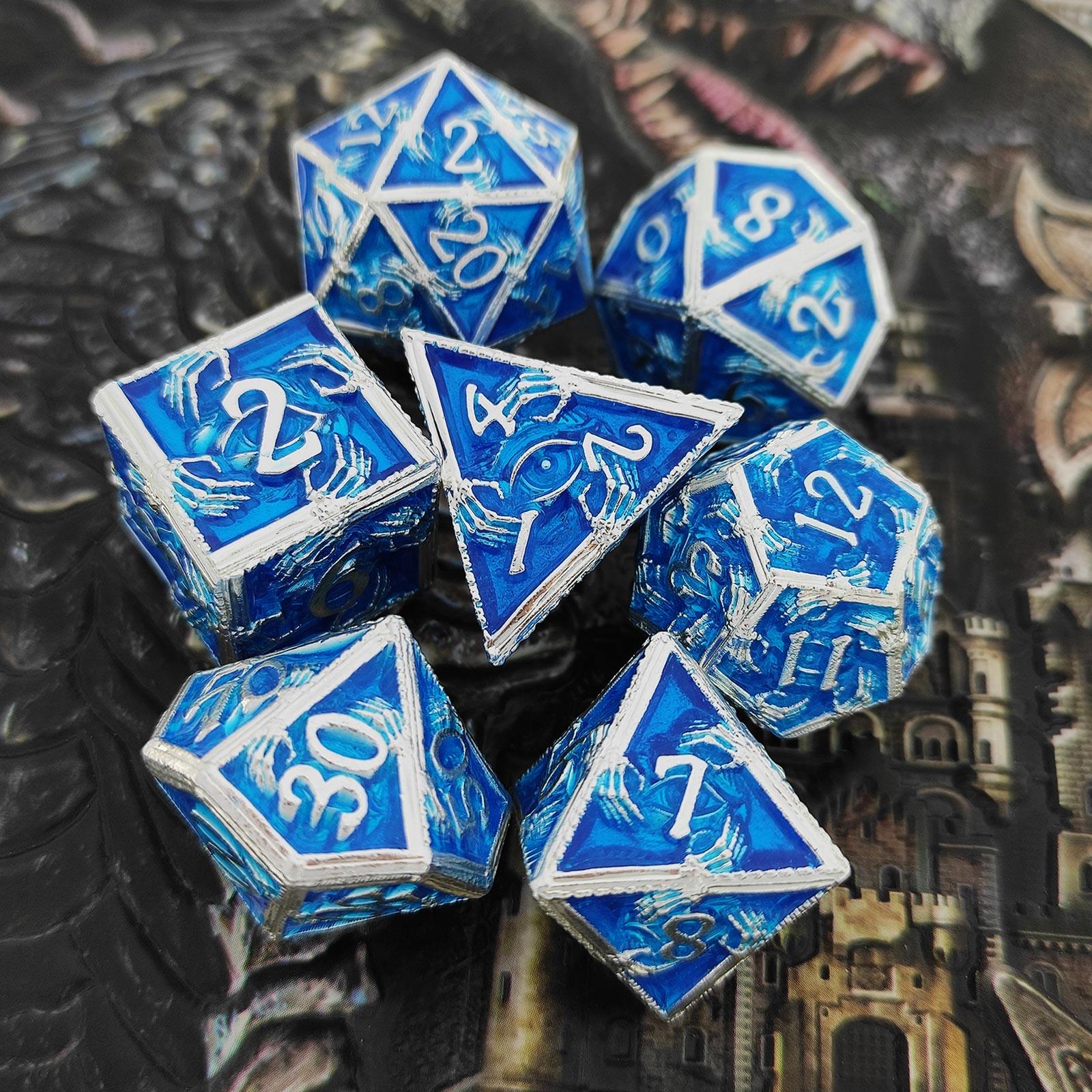 Demon Eye Metal Dice Set – Premium Zinc Alloy Polyhedral RPG Dice