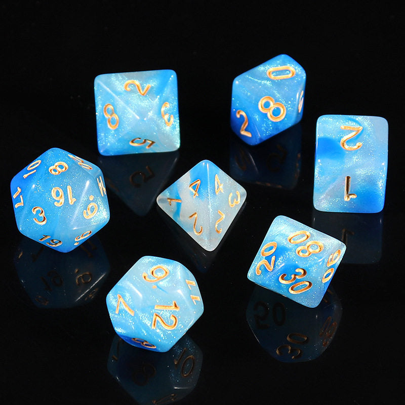 Starry Sky Polyhedral Dice Set – Acrylic DND RPG Dice