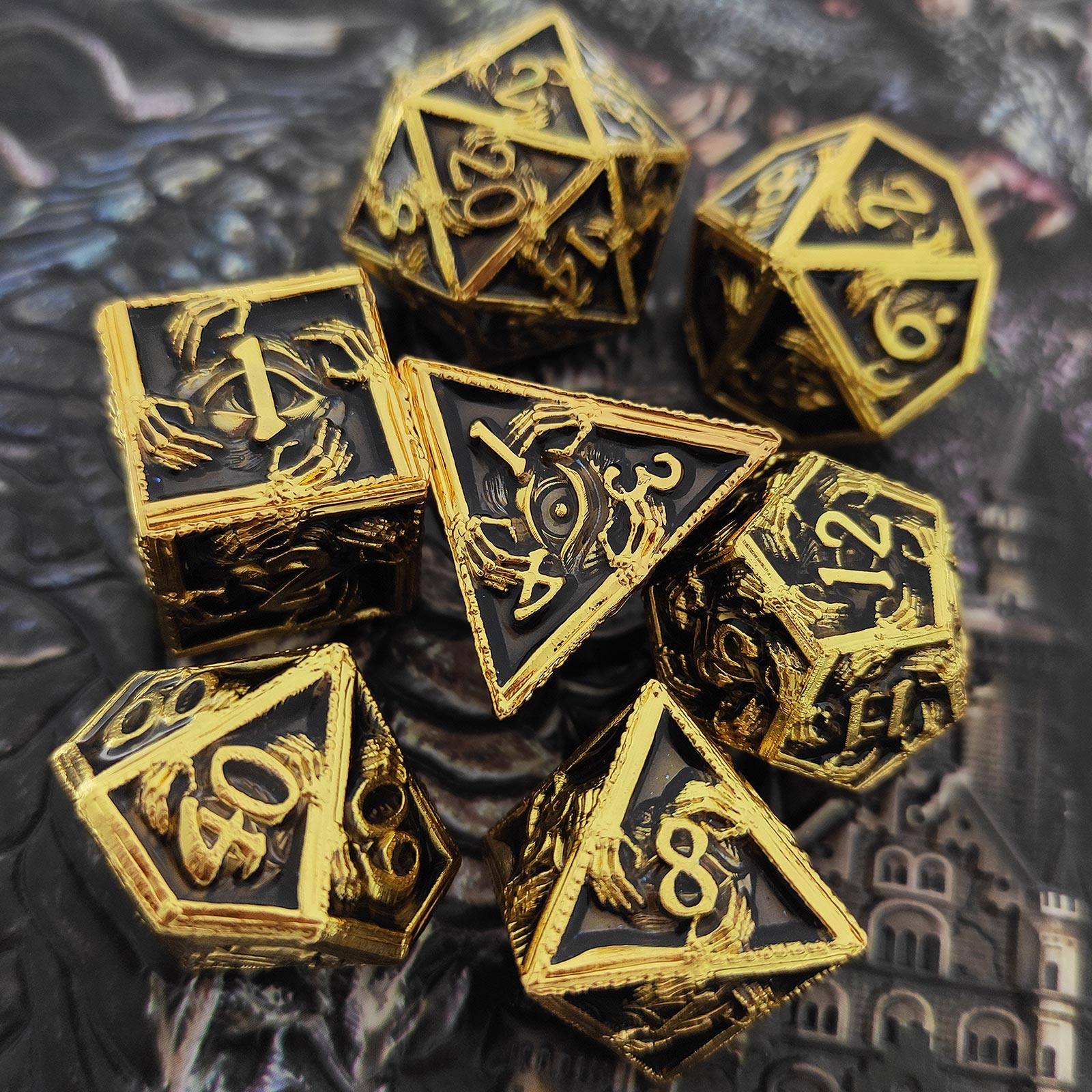 Demon Eye Metal Dice Set – Premium Zinc Alloy Polyhedral RPG Dice