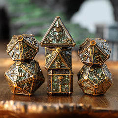 Wizard-Themed Solid Metal DND Dice – COC D20 TRPG Tabletop RPG Dice