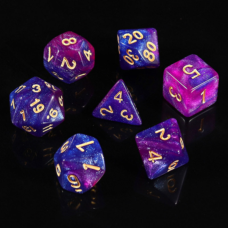 Starry Sky Polyhedral Dice Set – Acrylic DND RPG Dice