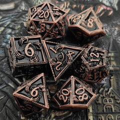 Demon Eye Metal Dice Set – Premium Zinc Alloy Polyhedral RPG Dice