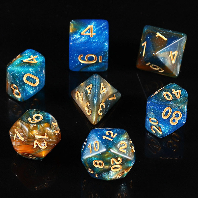 Starry Sky Polyhedral Dice Set – Acrylic DND RPG Dice