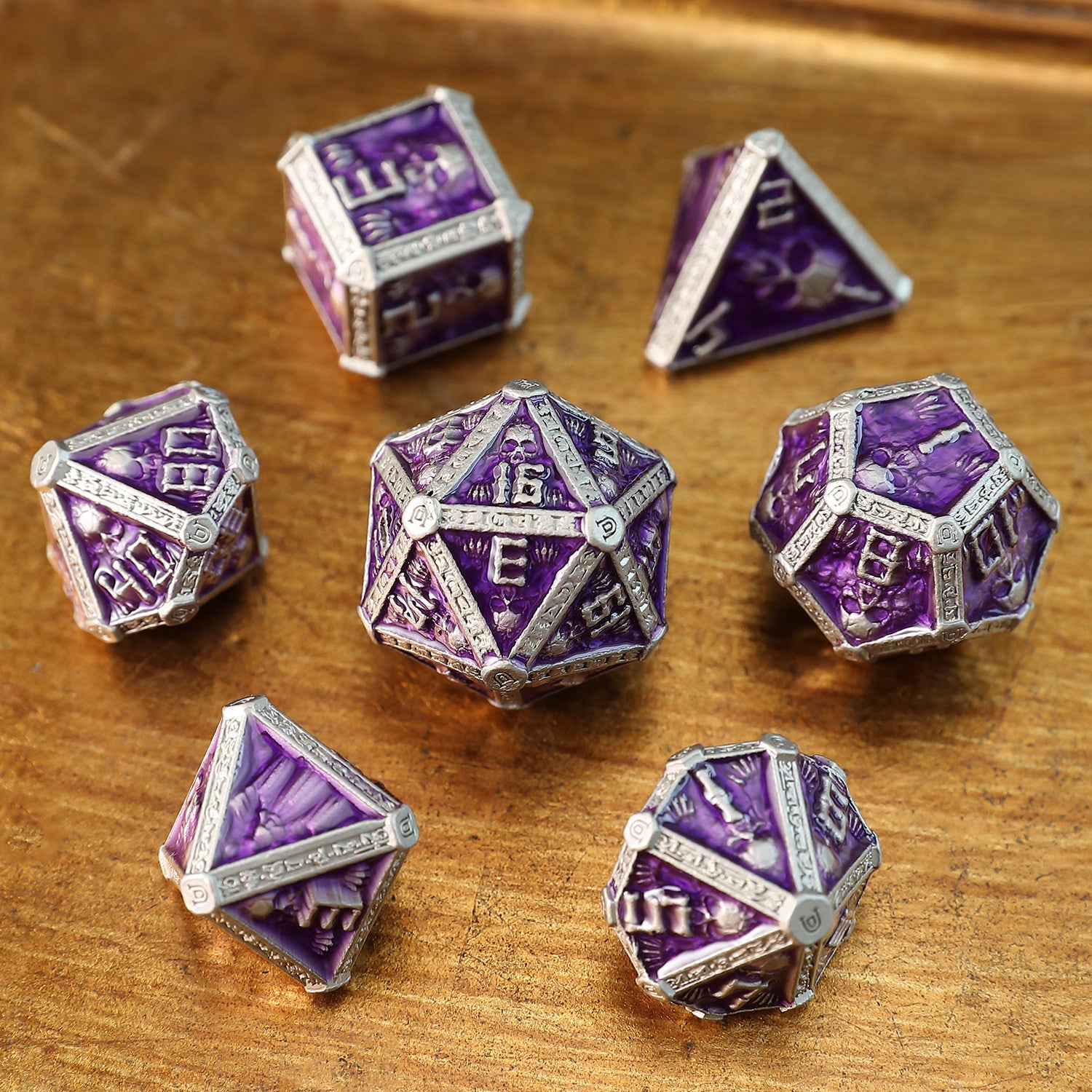 Wizard-Themed Solid Metal DND Dice – COC D20 TRPG Tabletop RPG Dice