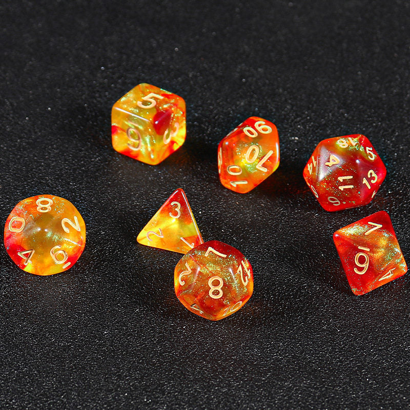 Starry Sky Polyhedral Dice Set – Acrylic DND RPG Dice