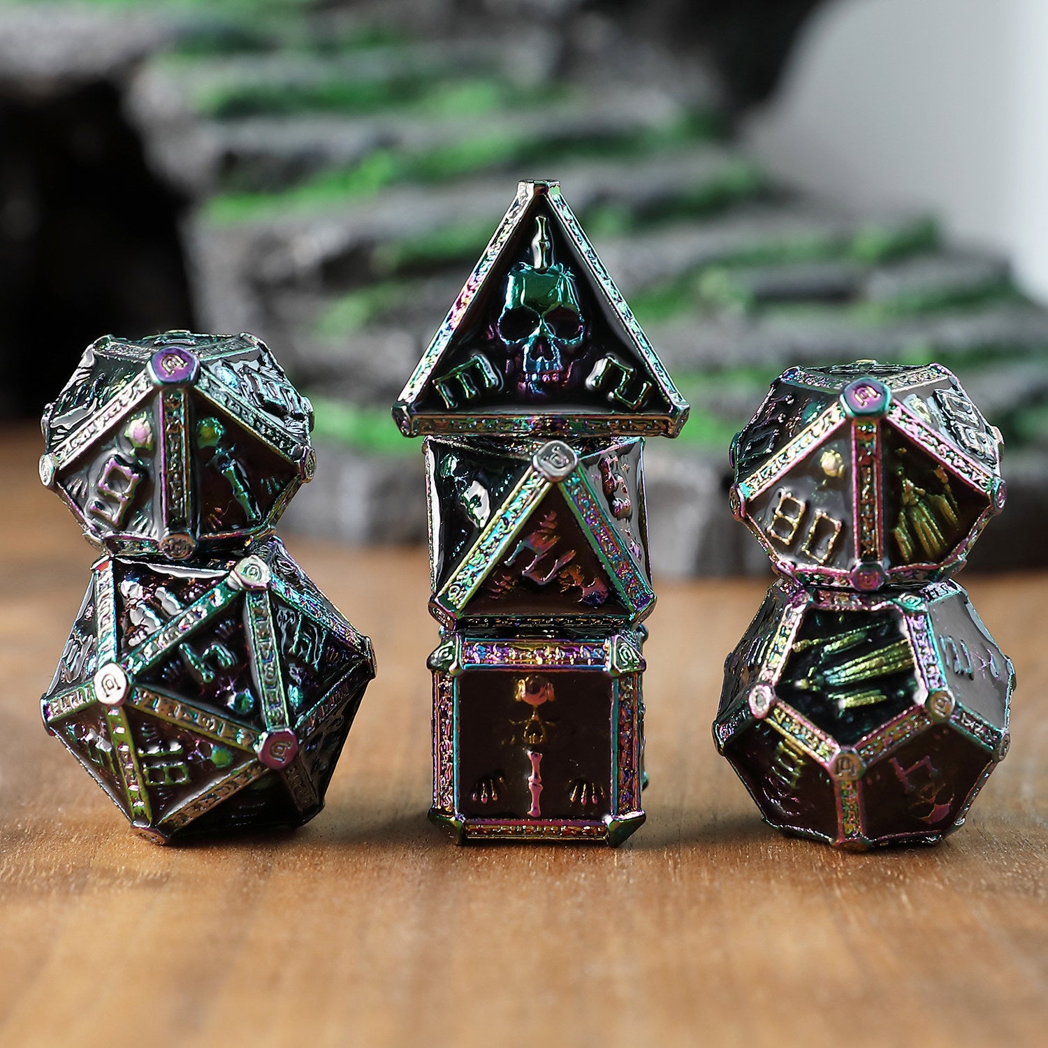 Wizard-Themed Solid Metal DND Dice – COC D20 TRPG Tabletop RPG Dice