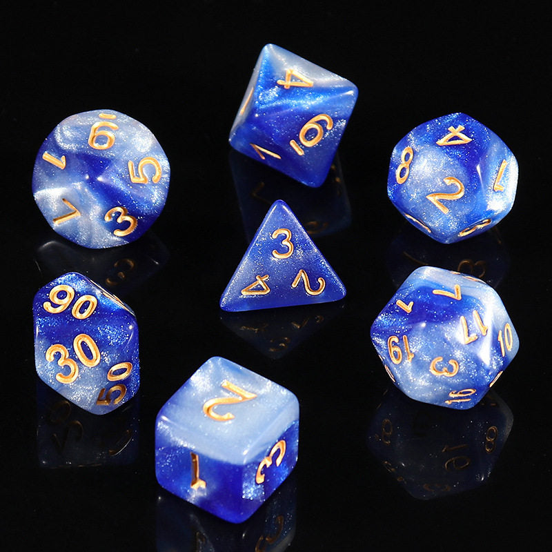 Starry Sky Polyhedral Dice Set – Acrylic DND RPG Dice