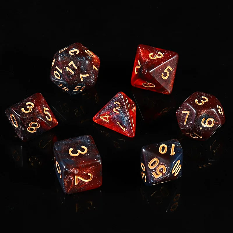 Starry Sky Polyhedral Dice Set – Acrylic DND RPG Dice