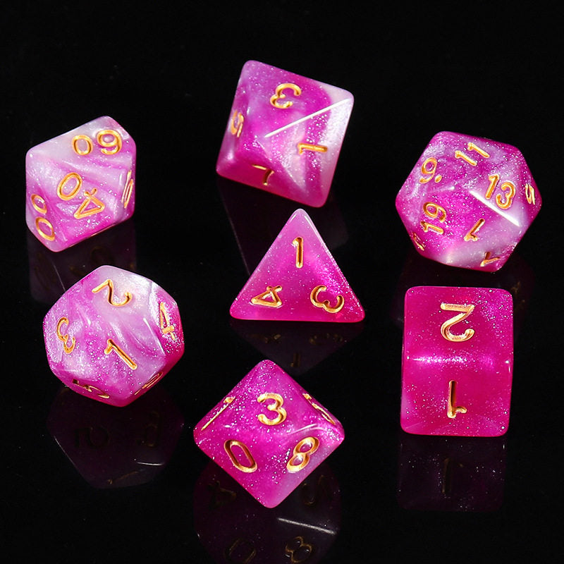 Starry Sky Polyhedral Dice Set – Acrylic DND RPG Dice