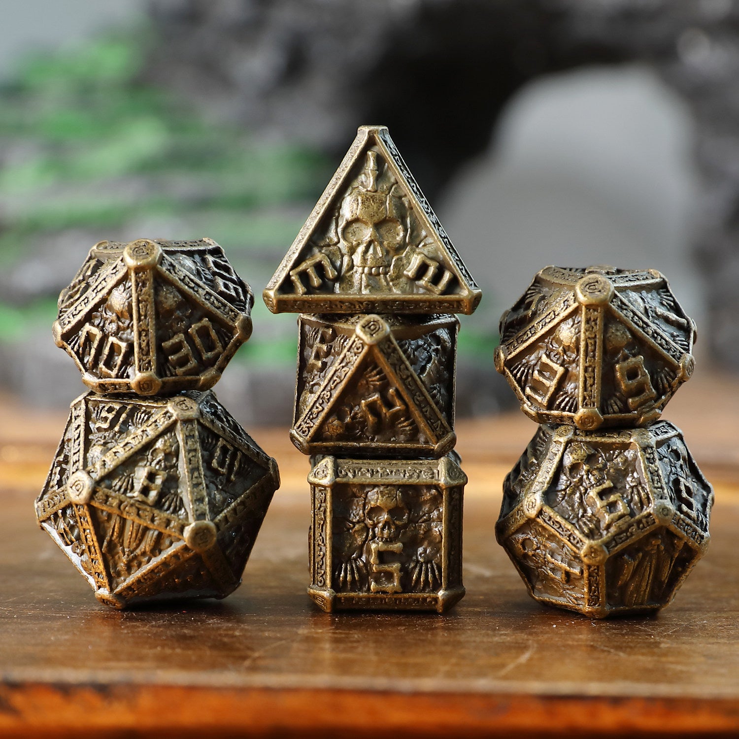 Wizard-Themed Solid Metal DND Dice – COC D20 TRPG Tabletop RPG Dice