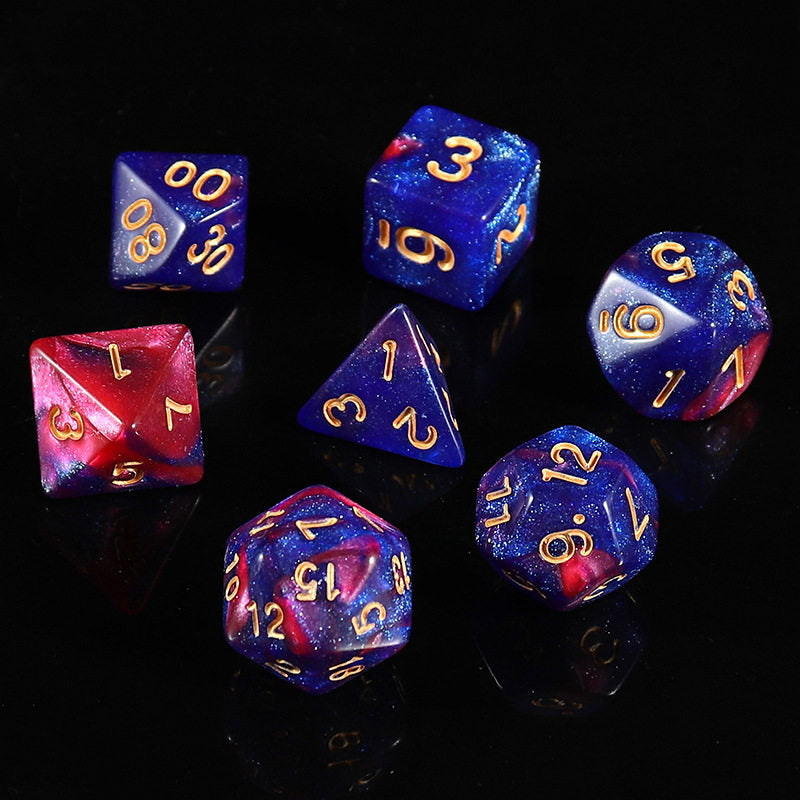 Starry Sky Polyhedral Dice Set – Acrylic DND RPG Dice