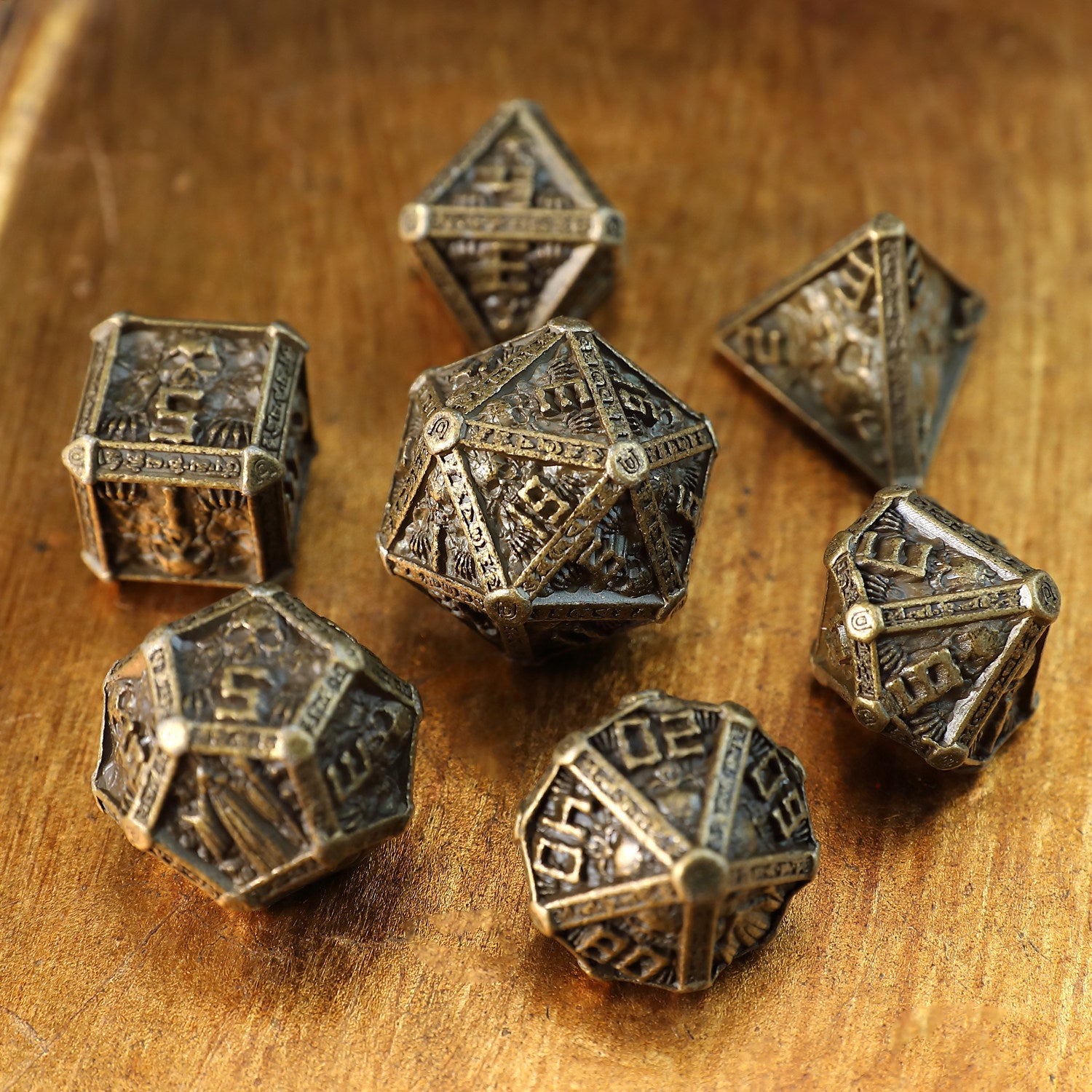 Wizard-Themed Solid Metal DND Dice – COC D20 TRPG Tabletop RPG Dice