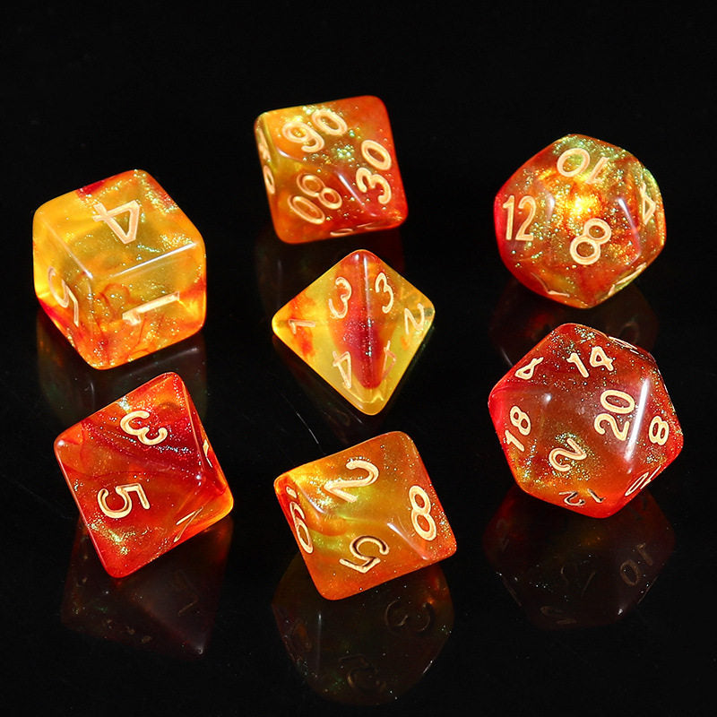 Starry Sky Polyhedral Dice Set – Acrylic DND RPG Dice