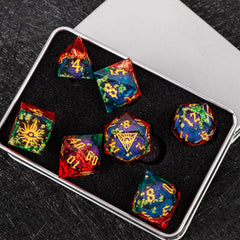Demon Eye Flowing Sand Dice for COC, DND & Baldur’s Gate 3 Resin TRPG Dice