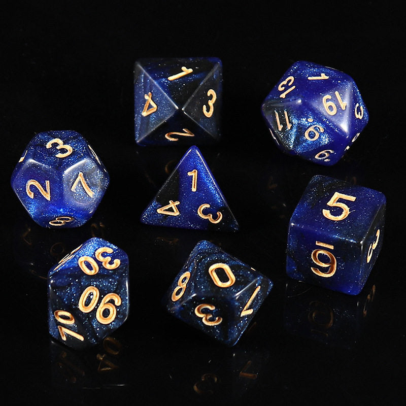Starry Sky Polyhedral Dice Set – Acrylic DND RPG Dice