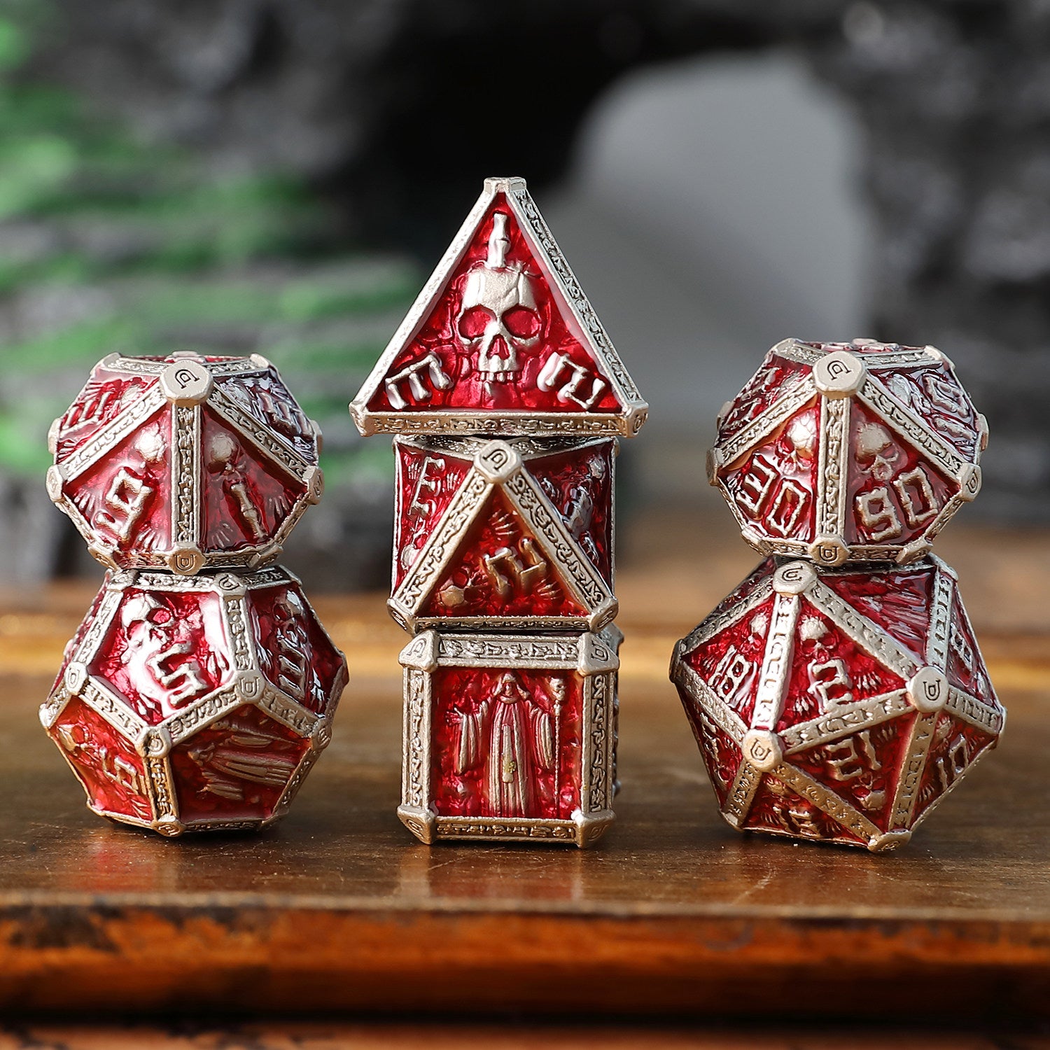 Wizard-Themed Solid Metal DND Dice – COC D20 TRPG Tabletop RPG Dice