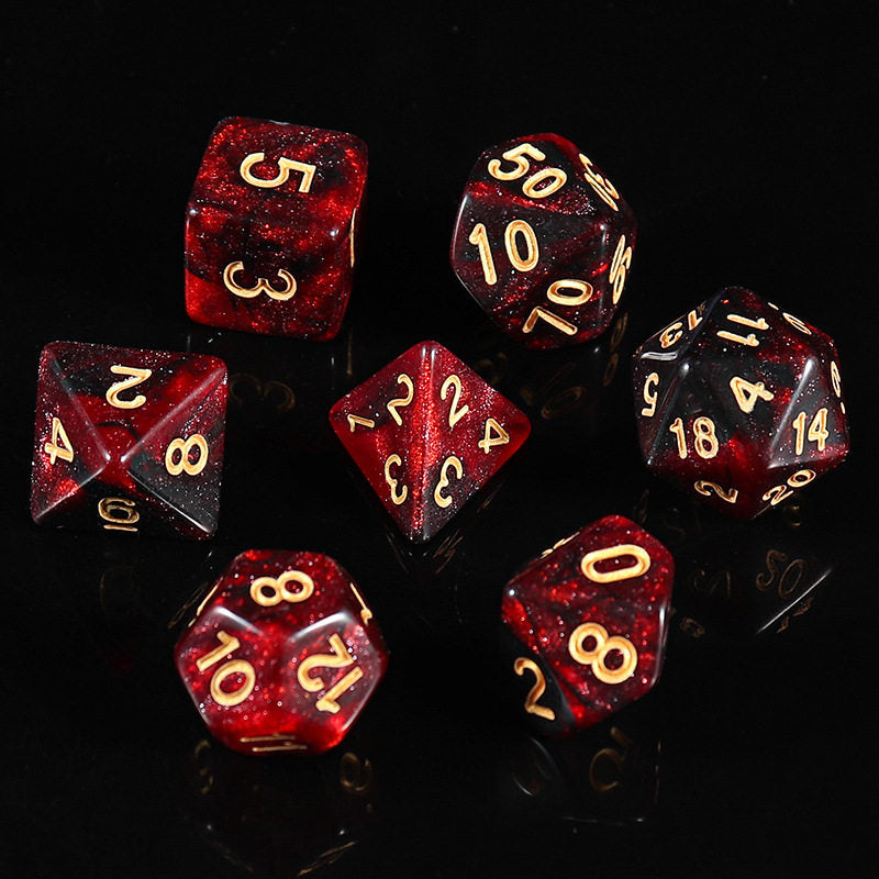 Starry Sky Polyhedral Dice Set – Acrylic DND RPG Dice