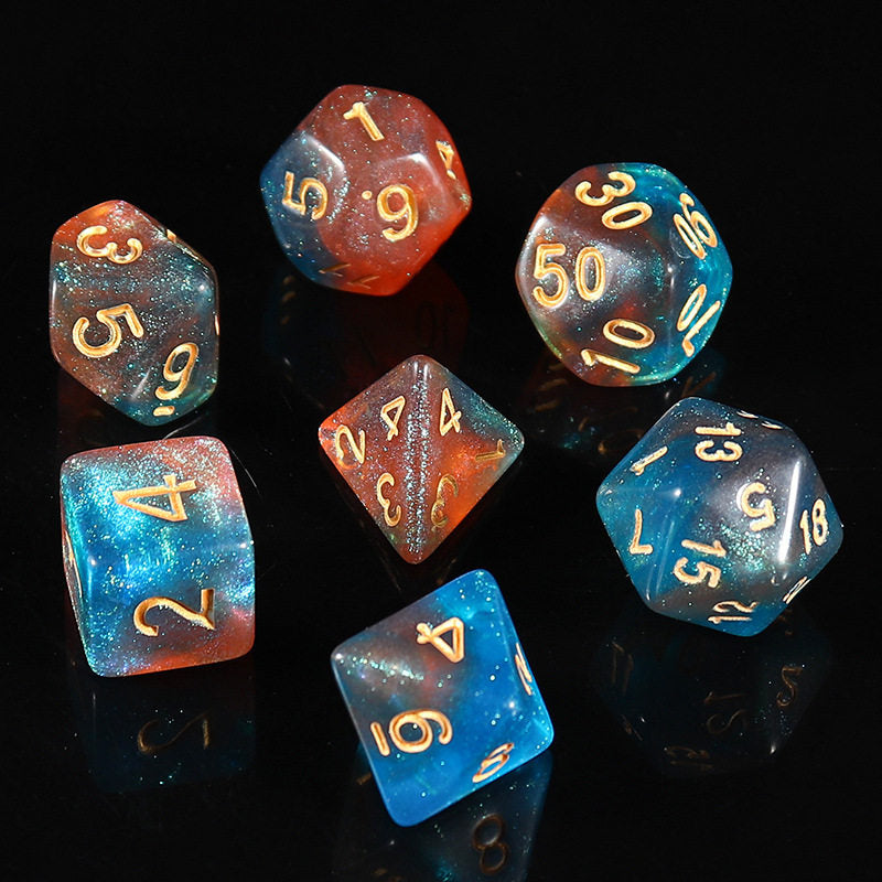 Starry Sky Polyhedral Dice Set – Acrylic DND RPG Dice