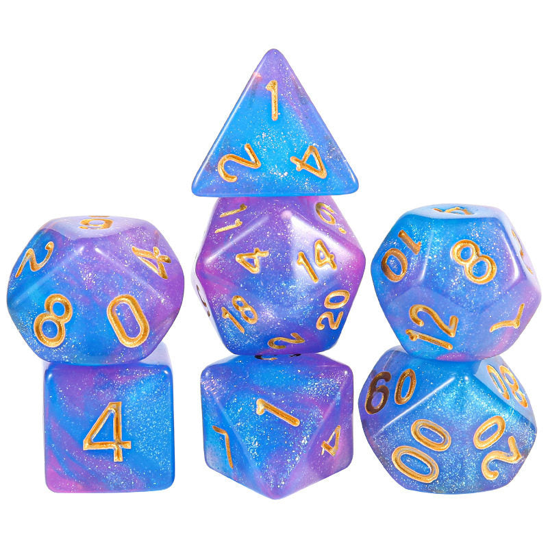 Starry Sky Polyhedral Dice Set – Acrylic DND RPG Dice
