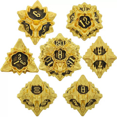 Lotus Metal Dice Set – Premium Zinc Alloy Polyhedral RPG Dice