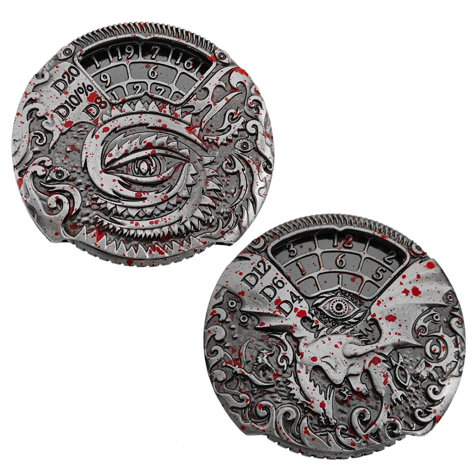 Metal 7-in-1 Fidget Spinner Dice Set – DND COC D20 RPG Tabletop Dice