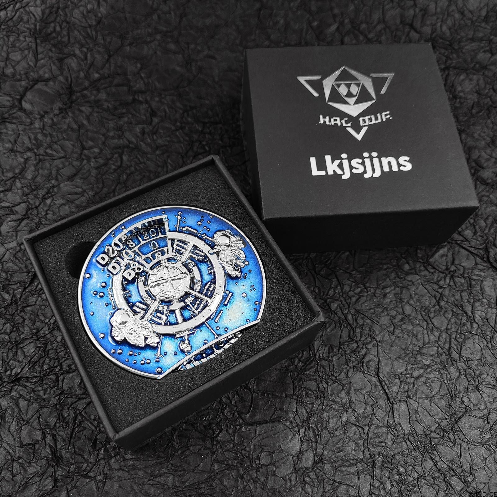 Metal 7-in-1 Fidget Spinner Dice Set – DND COC D20 RPG Tabletop Dice