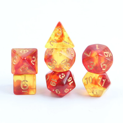 Gradient Polyhedral Dice Set – 7-Piece Acrylic DND TRPG Dice for COC Tabletop Games