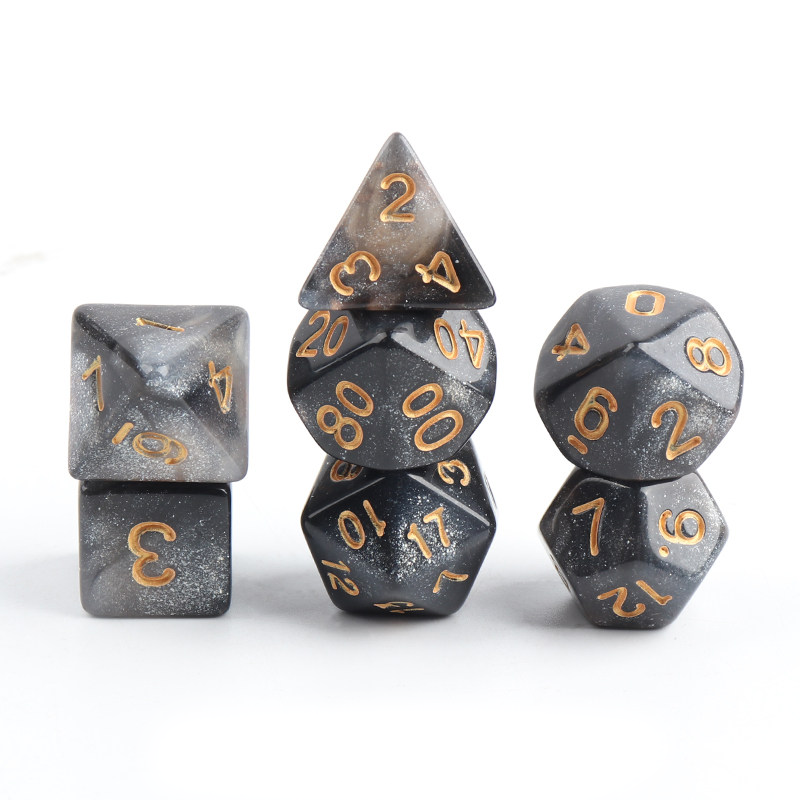 Gradient Polyhedral Dice Set – 7-Piece Acrylic DND TRPG Dice for COC Tabletop Games