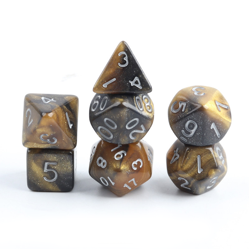 Gradient Polyhedral Dice Set – 7-Piece Acrylic DND TRPG Dice for COC Tabletop Games
