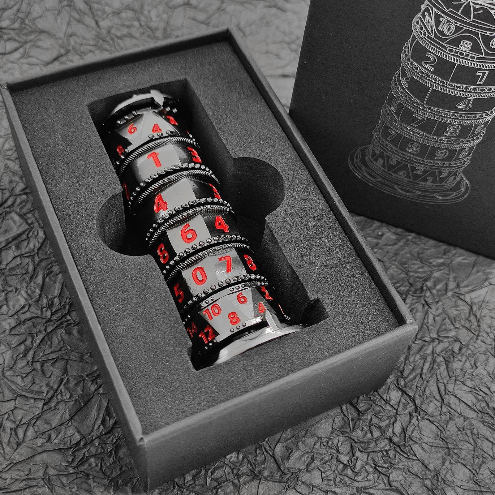 Metal Tower Dice Set – 7-in-1 DND, COC, Dragon & Dungeon D20 Polyhedral Dice
