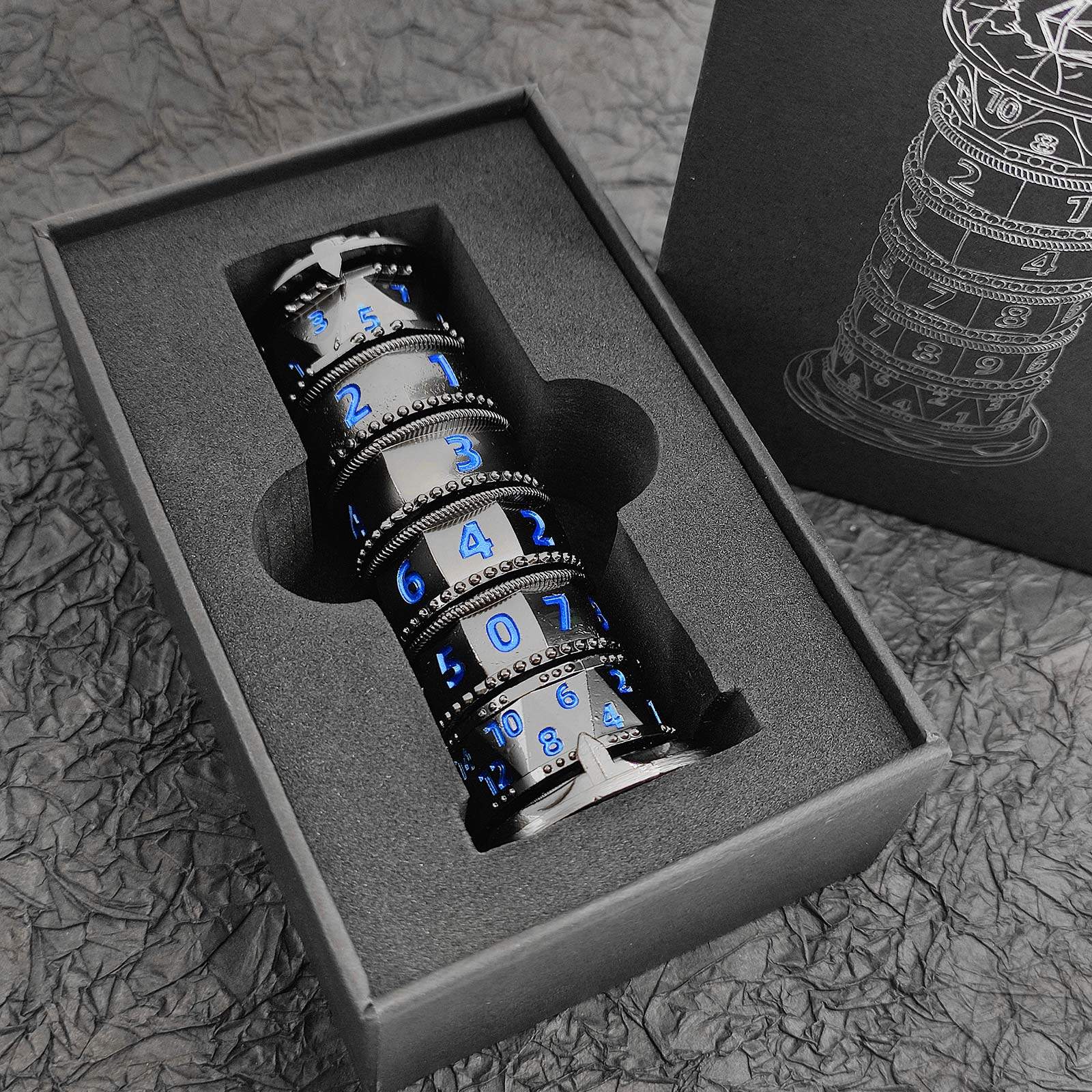 Metal Tower Dice Set – 7-in-1 DND, COC, Dragon & Dungeon D20 Polyhedral Dice