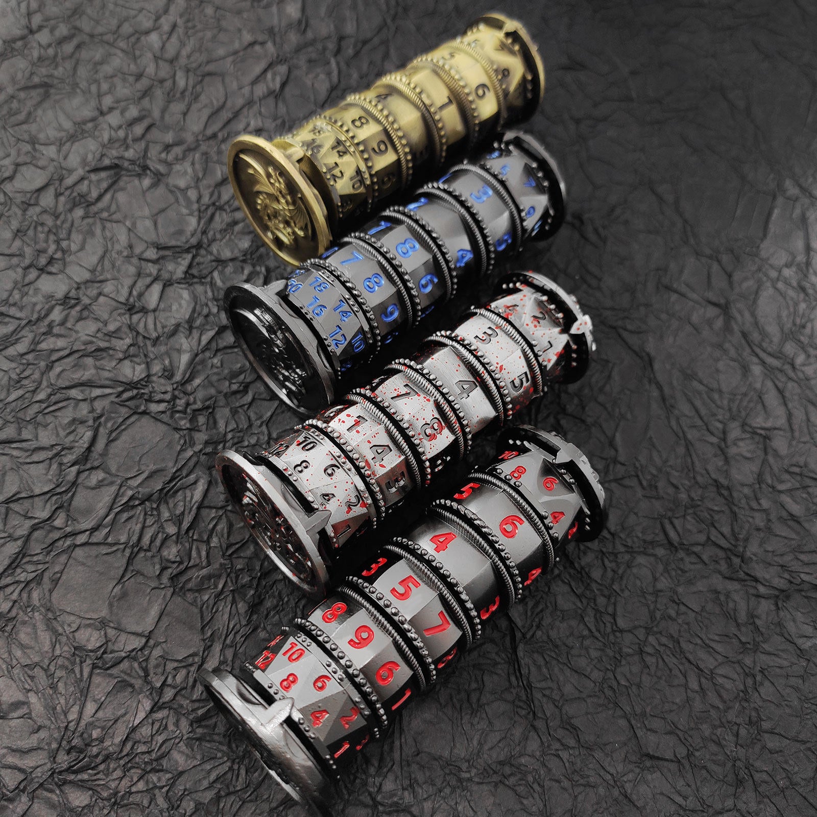 Metal Tower Dice Set – 7-in-1 DND, COC, Dragon & Dungeon D20 Polyhedral Dice
