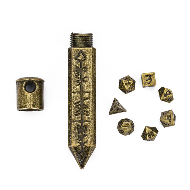 Mini Metal Dice Necklace – COC, DND, Dragon & Dungeon, Baldur’s Gate RPG Pendant