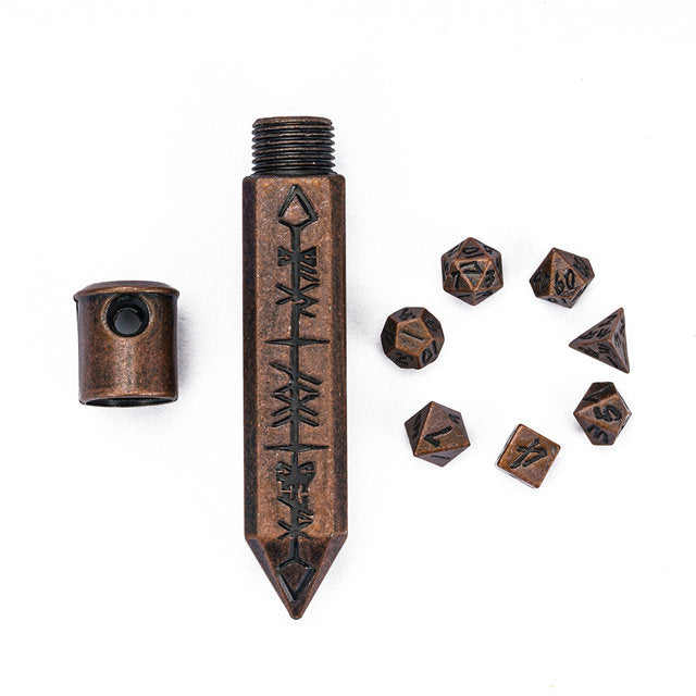 Mini Metal Dice Necklace – COC, DND, Dragon & Dungeon, Baldur’s Gate RPG Pendant