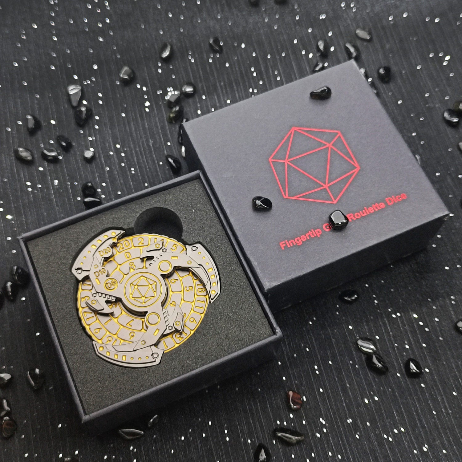 DND Fidget Spinner Dice Tray – TRPG Tabletop RPG Dice Game Accessory