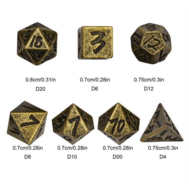 Mini Metal Dice Necklace – COC, DND, Dragon & Dungeon, Baldur’s Gate RPG Pendant