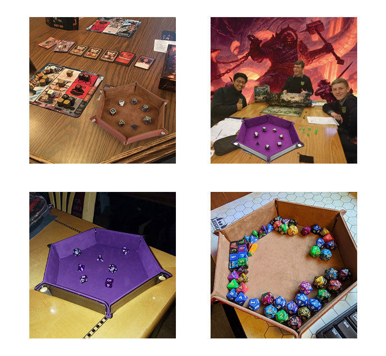 6-Dice Foldable Tray – Velvet Dice Storage & Roll Mat for DND, TRPG, Board Games