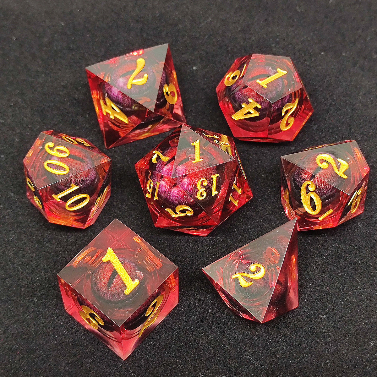 Dragon Eye Resin Dice – Movable Eye D20 Dice for COC, DND, Baldur’s Gate 3 TRPG